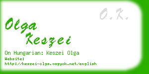 olga keszei business card